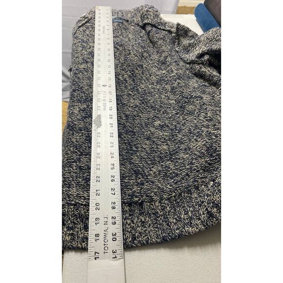 Vintage Polo Ralph Lauren Chunky Hand Knit Sweater Men's L Mock Neck Grandpacore - Picture 6 of 8